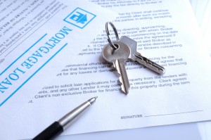 Mortgage contract for signature and keys